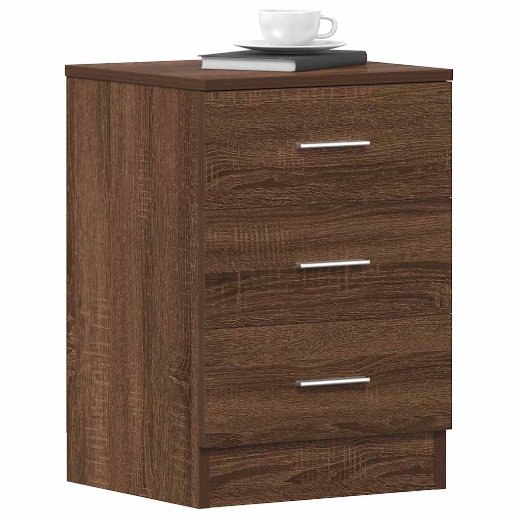 Nachttisch Braun Eichen-Optik 38x35x56 cm Holzwerkstoff